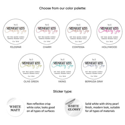 Round custom product labeling sticker for cosmetic products - XOXOKristen