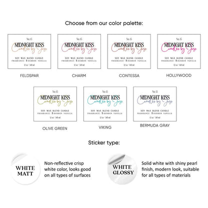 Elegant personalized rectangular product labeling sticker - XOXOKristen