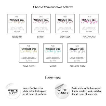 Square custom cosmetic product labeling sticker - XOXOKristen
