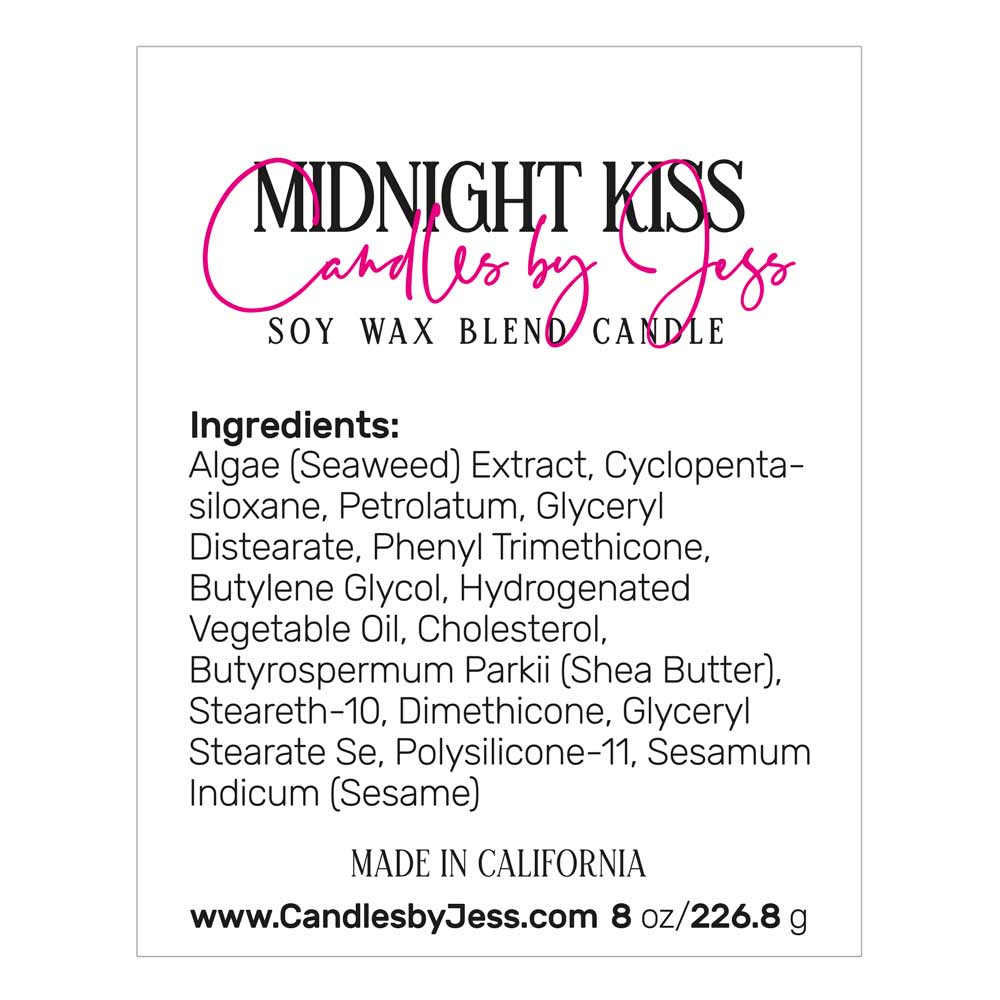 Custom vertical rectangle cosmetic ingredients labeling sticker - XOXOKristen