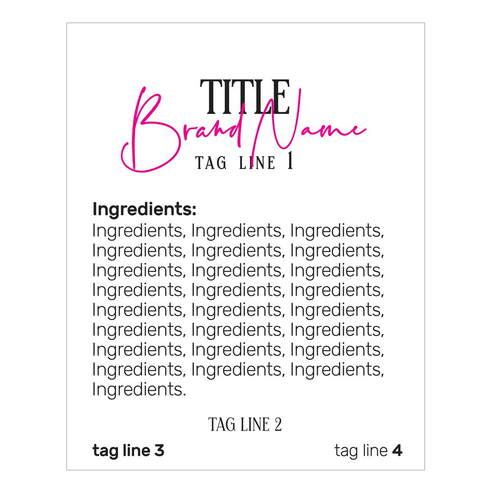 Elegant rectangular-shaped product labeling sticker - XOXOKristen