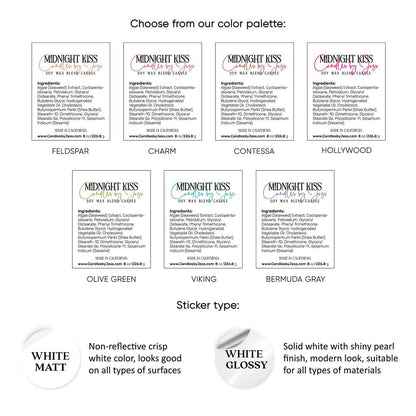 Elegant rectangular-shaped product labeling sticker - XOXOKristen