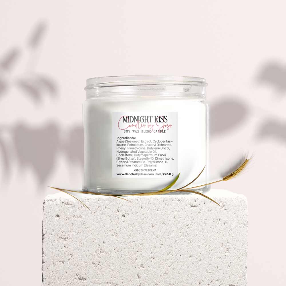 White matt or glossy product labeling sticker with ingredients -  XOXOKristen