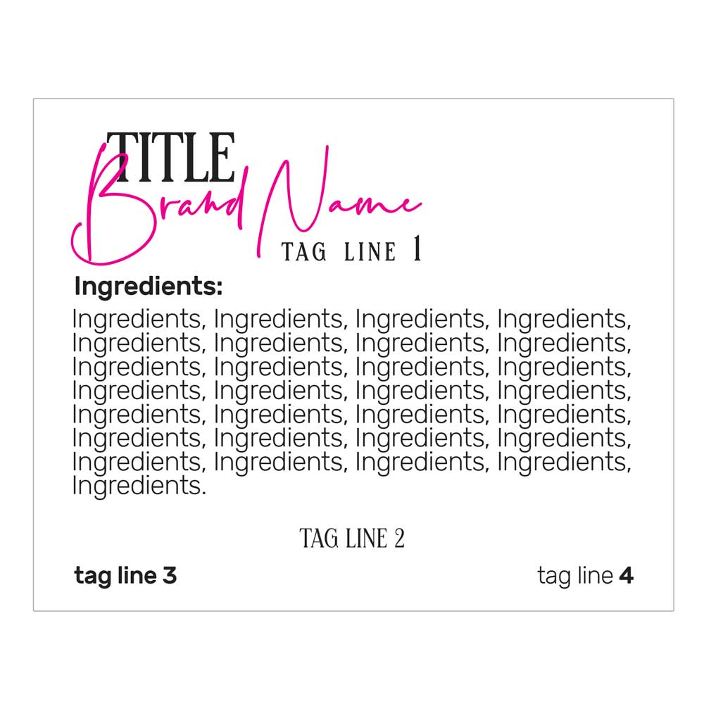 Elegant rectangular-shaped product labeling sticker - XOXOKristen