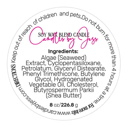 Custom round ingredients and directions sticker for product labeling cosmetics - XOXOKristen