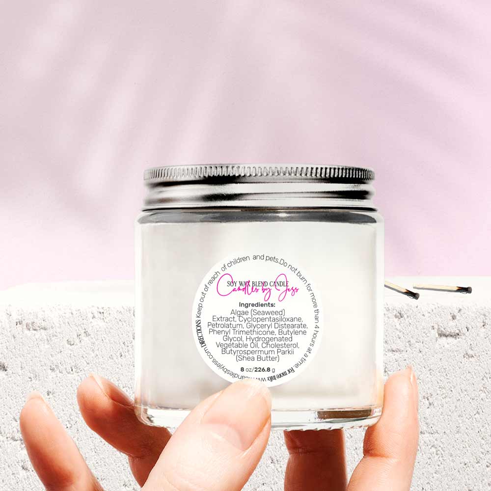 Custom round ingredients and directions sticker for product labeling cosmetics - XOXOKristen