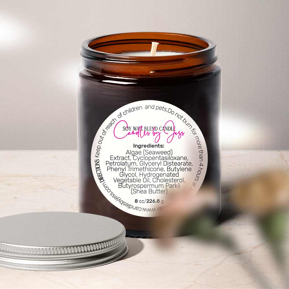Custom round ingredients and directions sticker for product labeling cosmetics - XOXOKristen