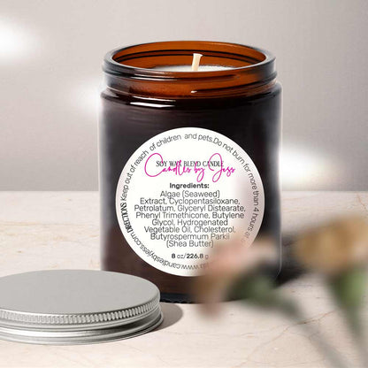 Custom round ingredients and directions sticker for product labeling cosmetics - XOXOKristen