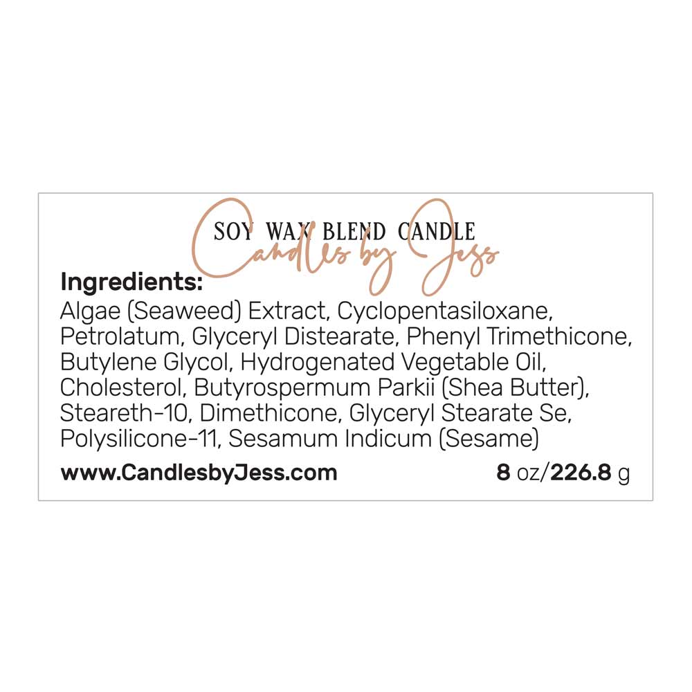 Personalized 2x1 inches labeling sticker with ingredients -  XOXOKristen