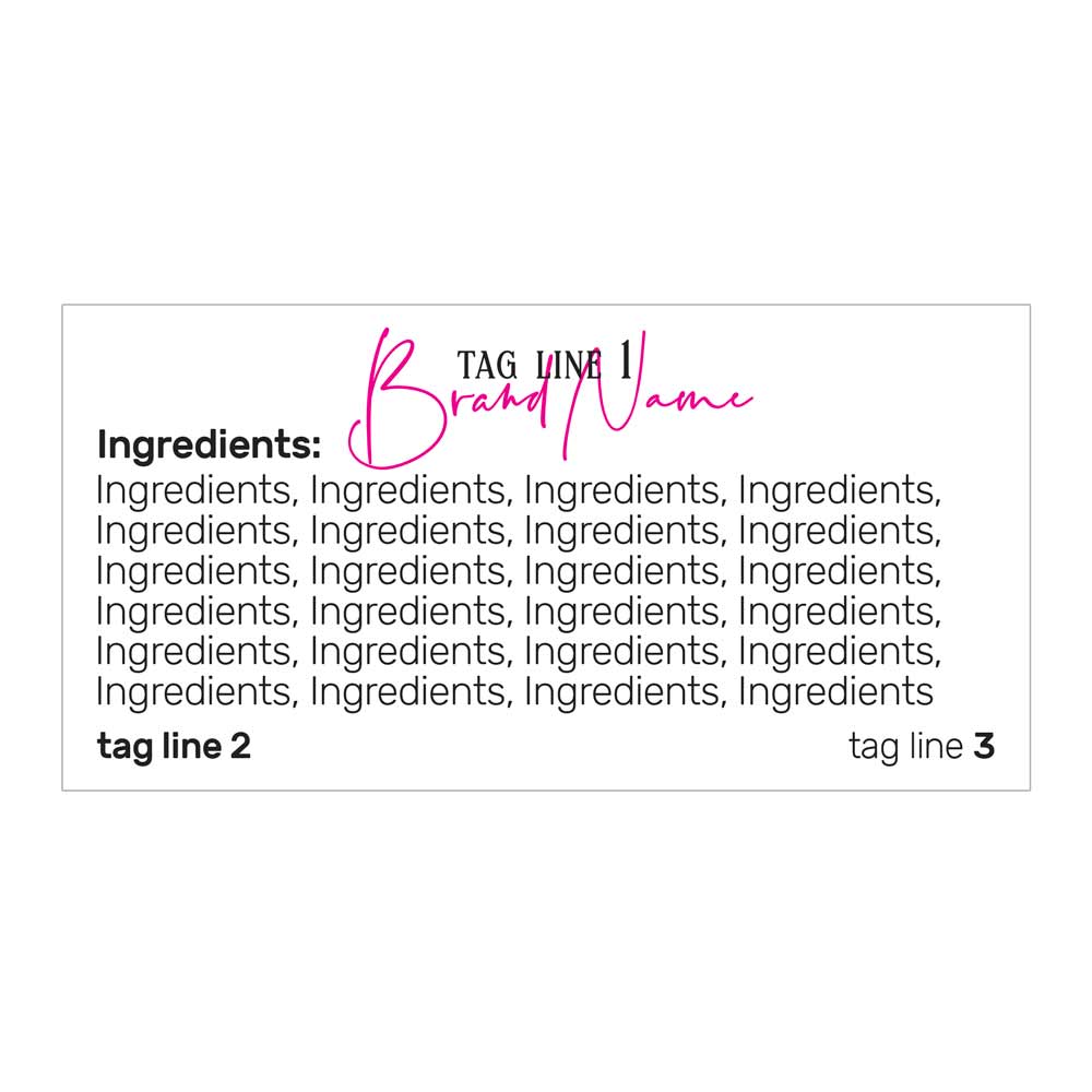 Personalized 2x1 inches labeling sticker with ingredients -  XOXOKristen