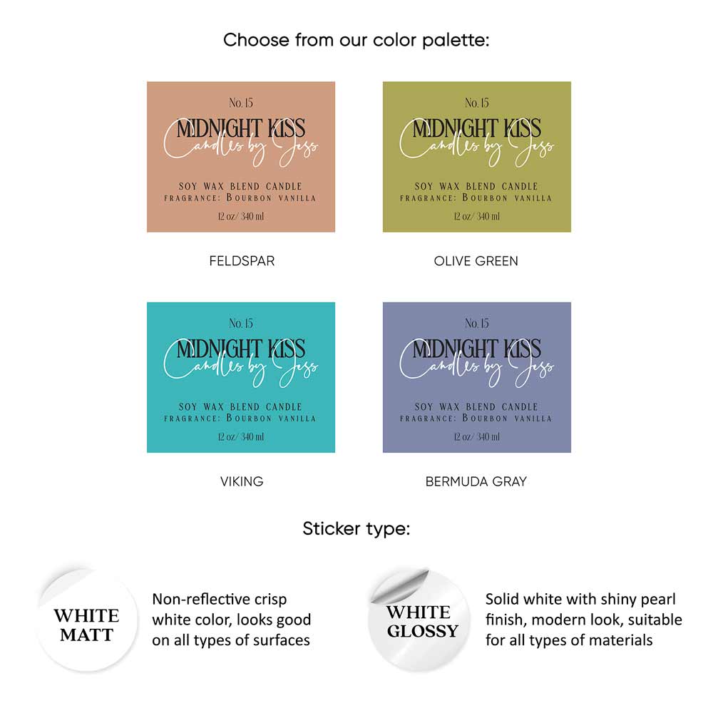 Rectangular cosmetic product labeling sticker -  XOXOKristen