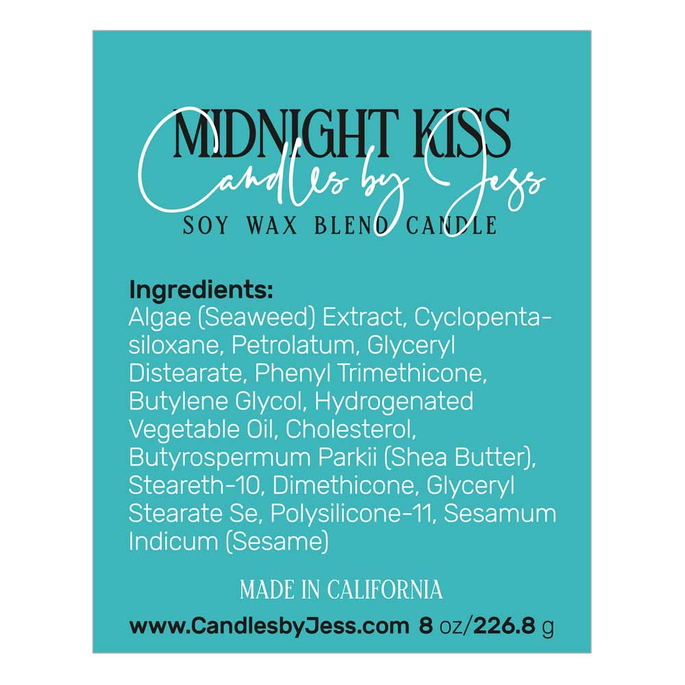 Custom rectangular ingredients labeling stickers -  XOXOKristen