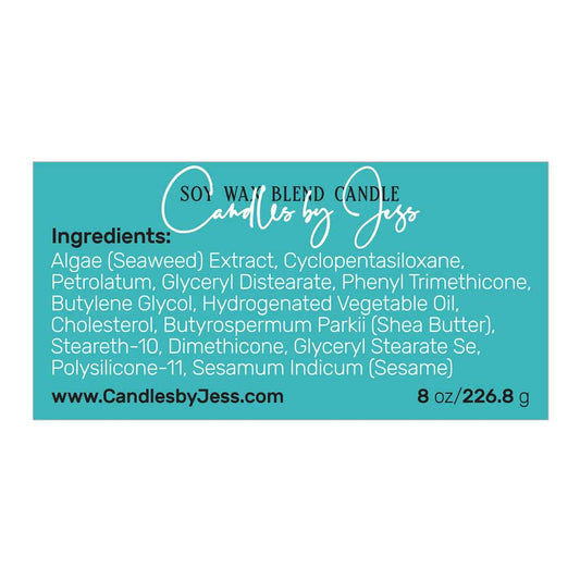 Custom rectangular 2x1 ingredients sticker - XOXOKristen