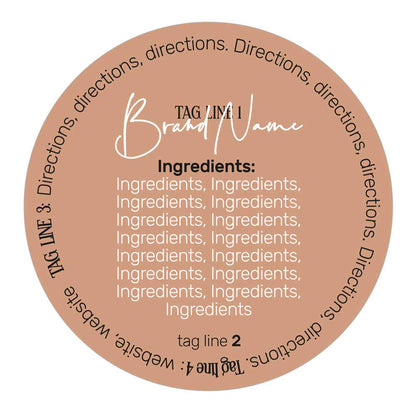 Custom round product labeling cosmetic ingredients sticker - XOXOKristen