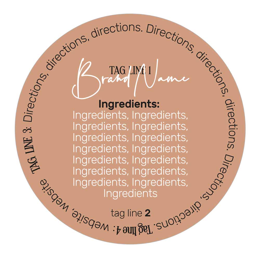 Custom round product labeling cosmetic ingredients sticker - XOXOKristen