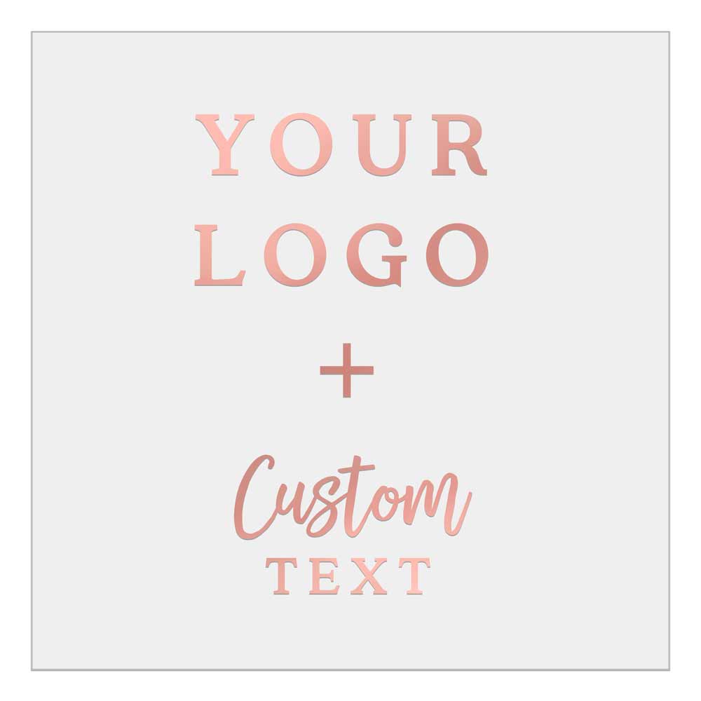 Personalized labels with custom logo and text with gold foil printing - XOXOKristen