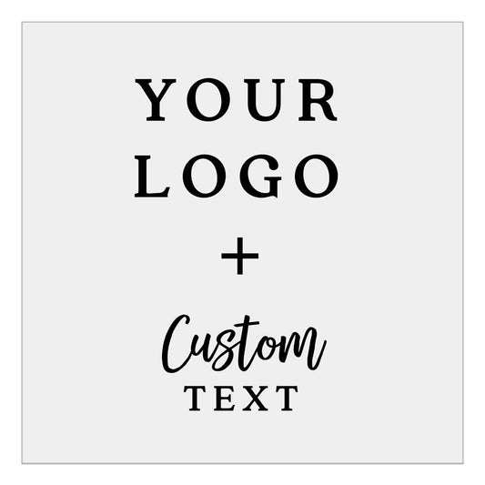 Personalized labels with custom logo and text with gold foil printing - XOXOKristen