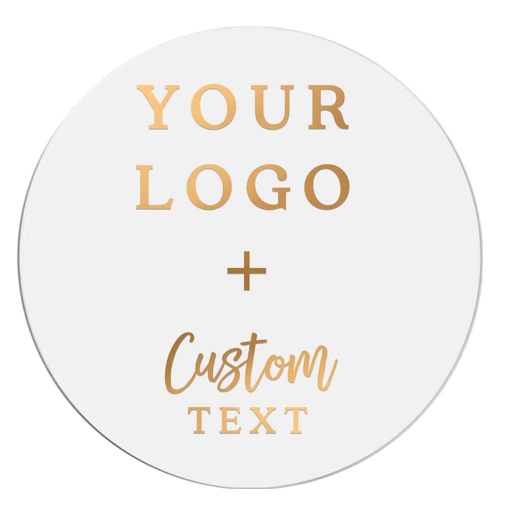 Round Custom logo and text personalized clear labels - XOXOKristen