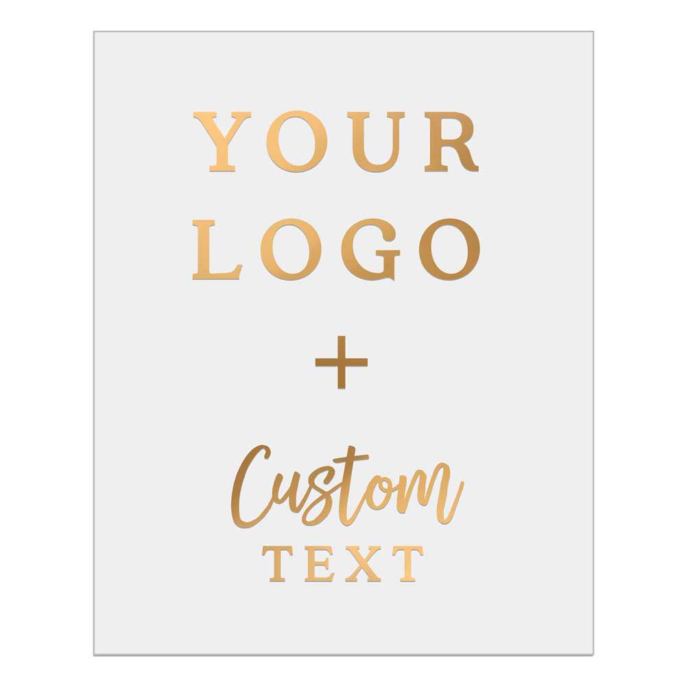 Personalized clear labels with custom logo and text with gold foil printing - XOXOKristen