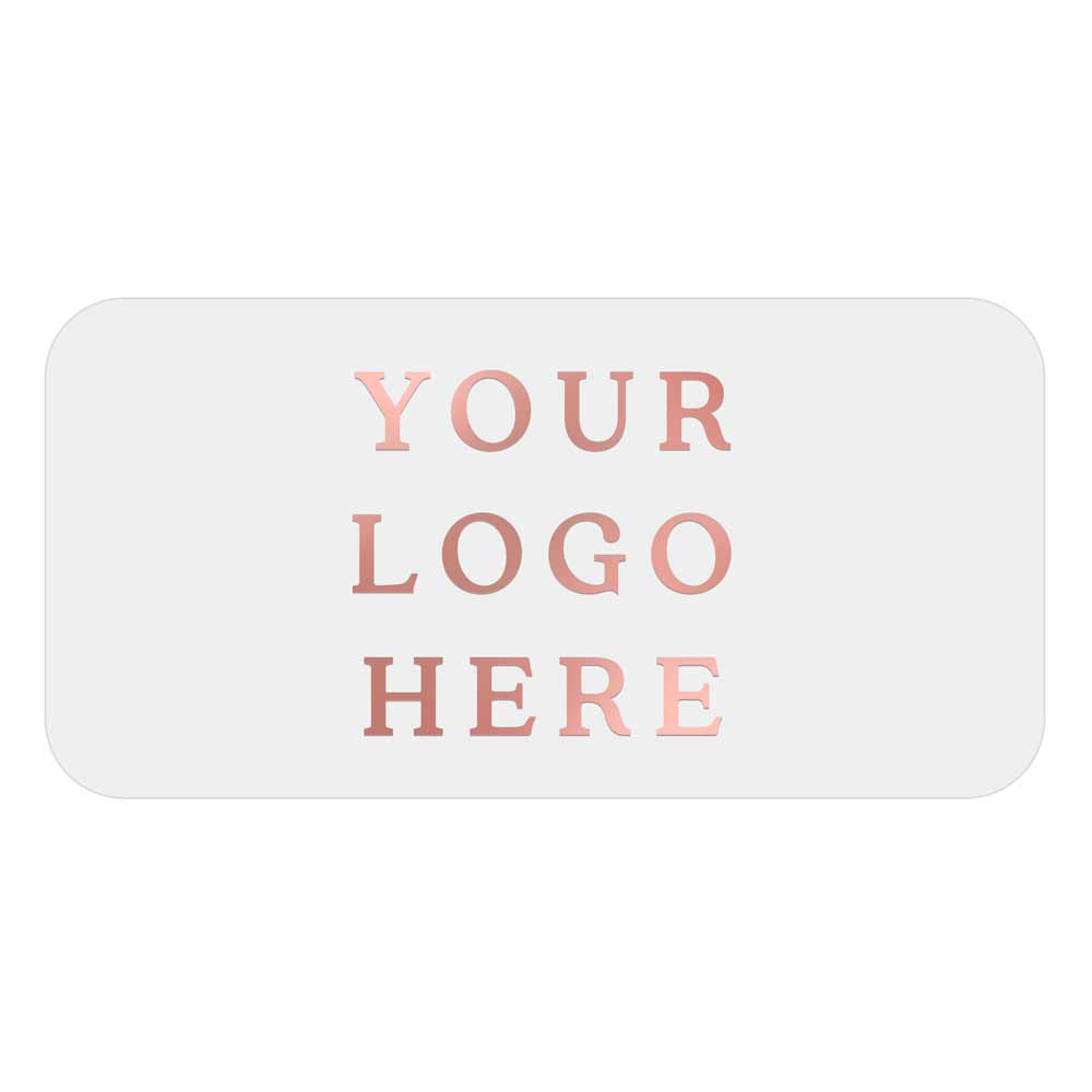 Clear rectangular 2x1 labels with custom logo - XOXOKristen