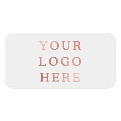 Clear rectangular 2x1 labels with custom logo - XOXOKristen