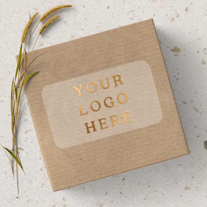 Clear rectangular 2x1 labels with custom logo - XOXOKristen