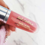 Custom clear rectangular sticker for lipstick labeling with gold foil print - XOXOKristen