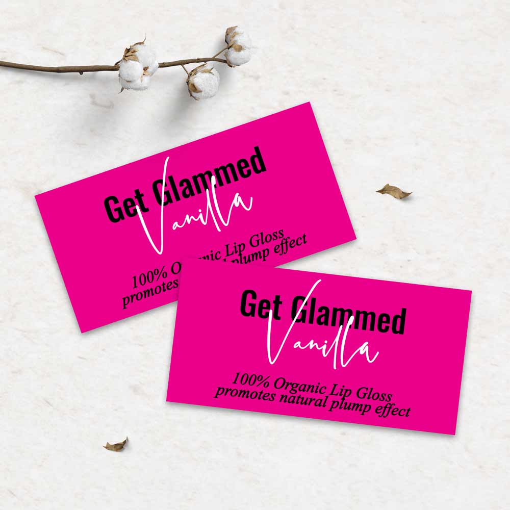 Colorful custom lip gloss labels for product labeling - XOXOKristen