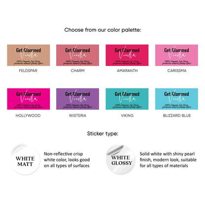 Colorful custom lip gloss labels for product labeling - XOXOKristen