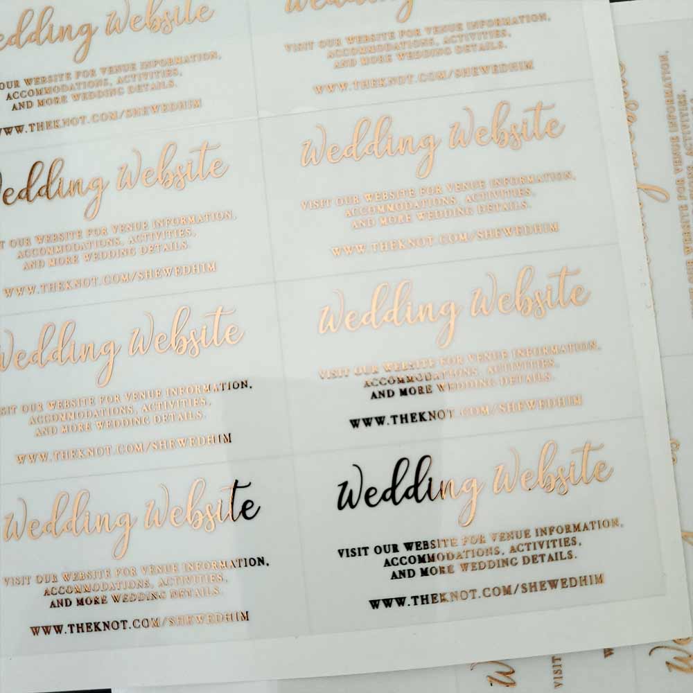 Custom wedding website stickers- XOXOKristen 