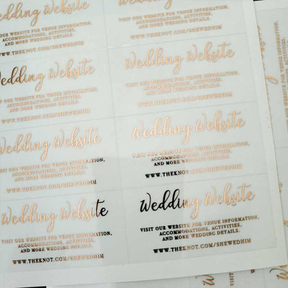 Custom wedding website stickers- XOXOKristen 