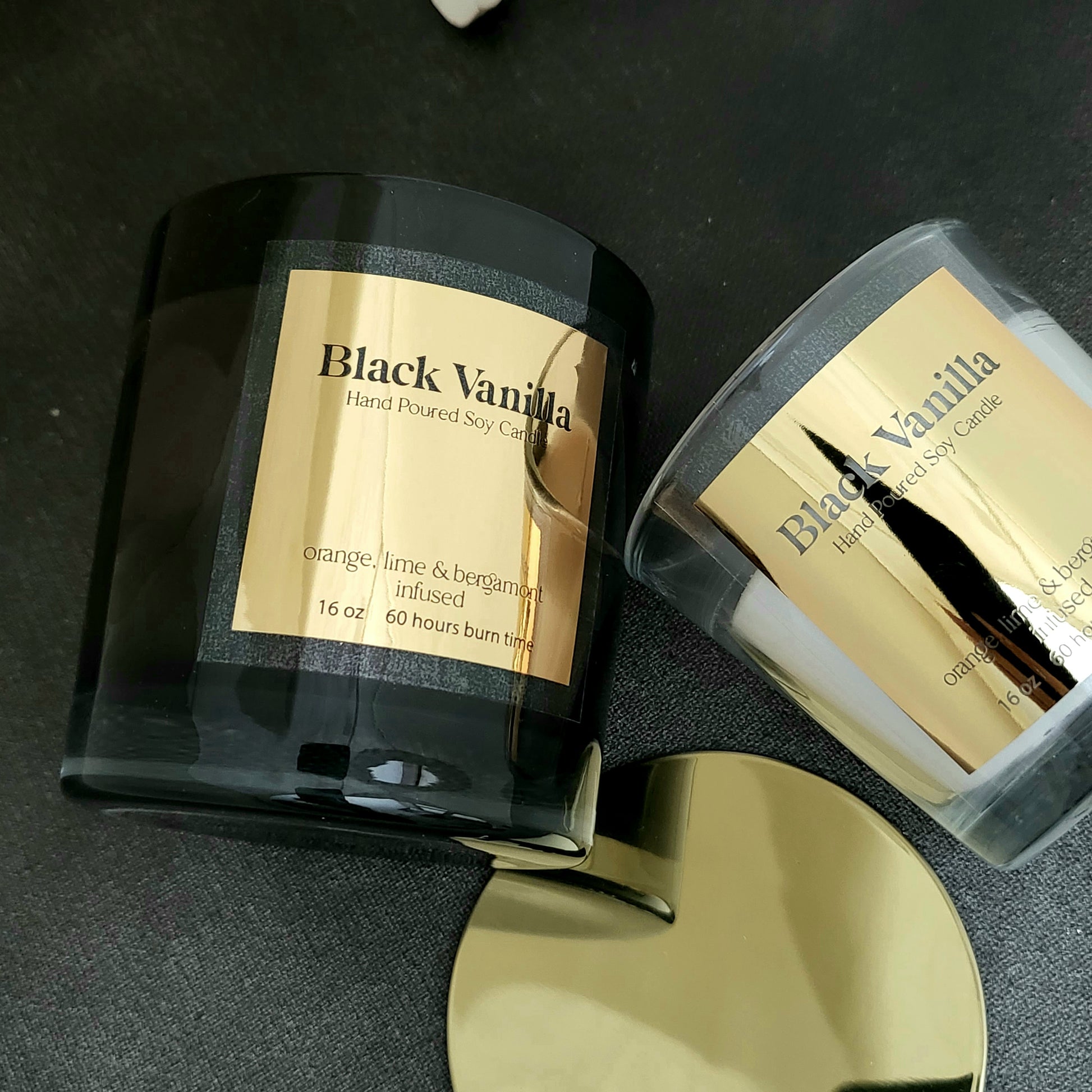 luxurious gold foiled candle labeling stickers -  XOXOKristen 