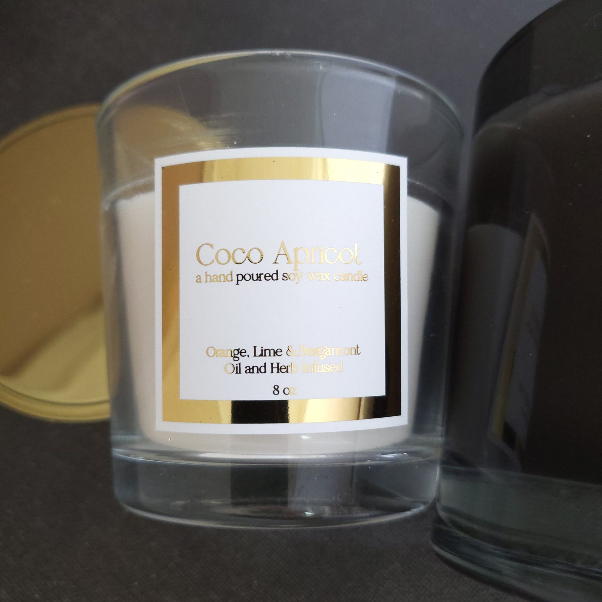 presonalized candle stickers with gold frame- XOXOKristen