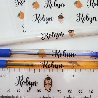 forest themed kids name labels for school supllies -  XOXOKristen 