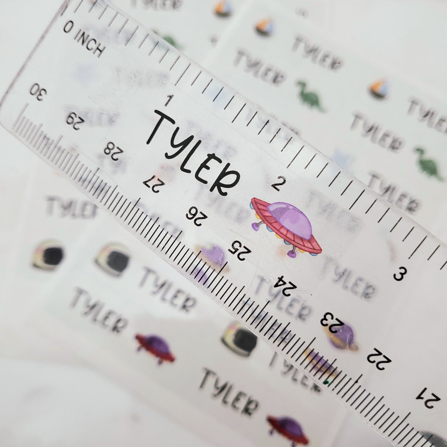 personalized kids name labels with cosmos themed design - XOXOKristen