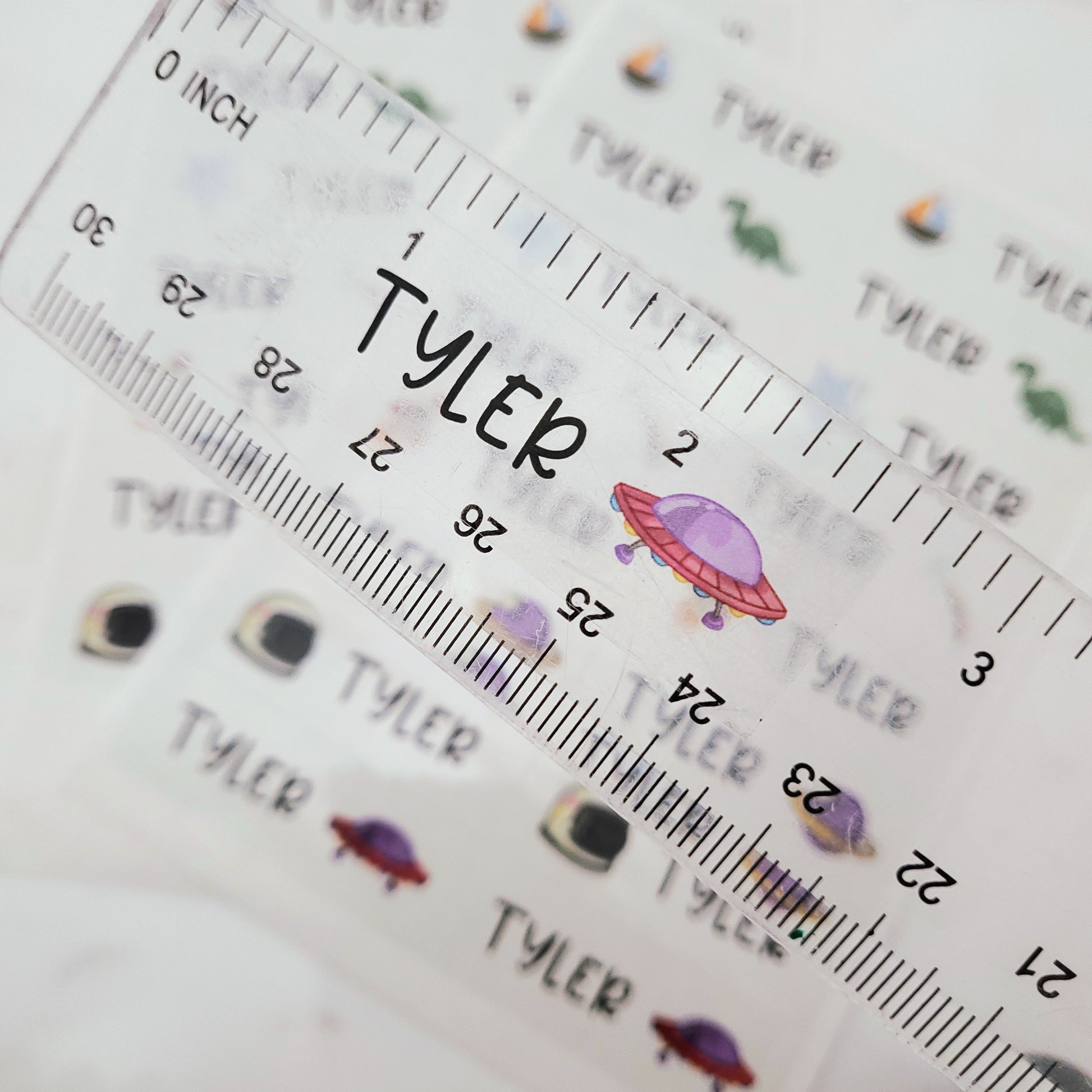personalized kids name labels with cosmos themed design - XOXOKristen