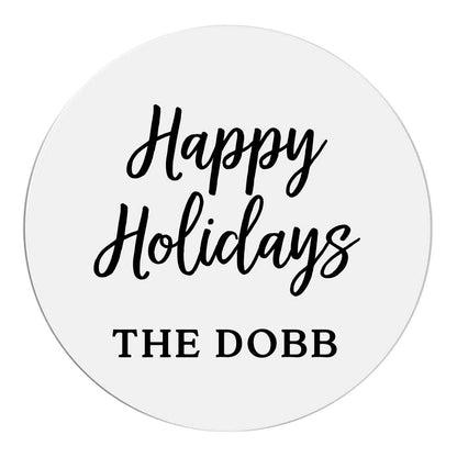 Gold foiled personalized Merry Christmas clear label with name - XOXOKristen