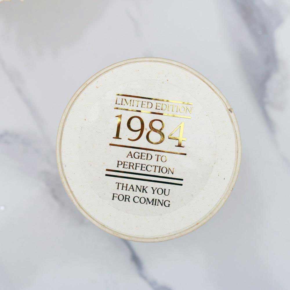 Personalized Transparent Birthday Sticker with Gold foil print - xoxokristen