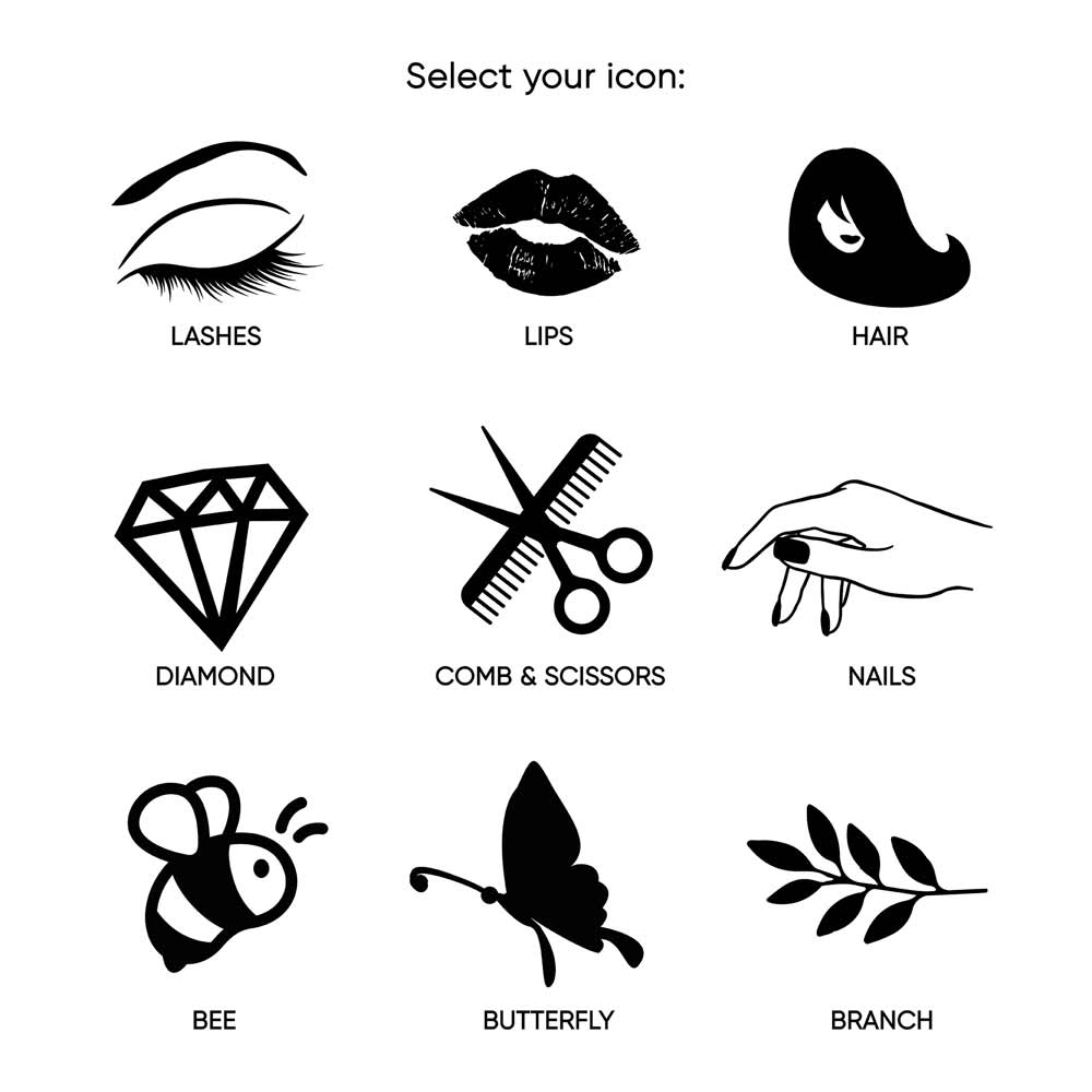 Personalized Transparent Gold Foil Lash artist Logo Sticker - XOXoKristen