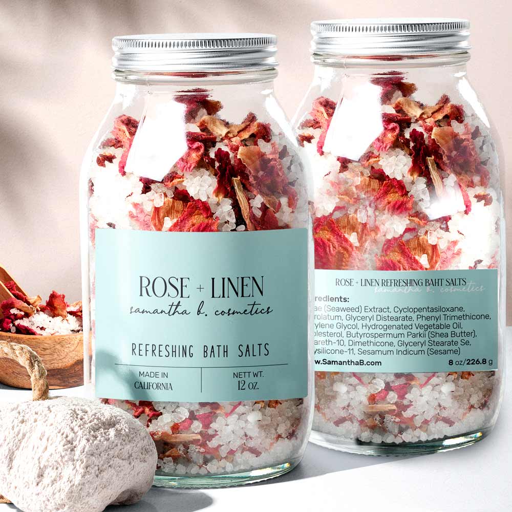 Custom product labeling sticker, waterproof, vinyl rectangular label in elegant designs - XOXOKristen