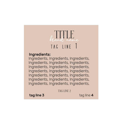Custom ingredients labeling sticker, waterproof, vinyl square label in elegant designs – XOXOKristen