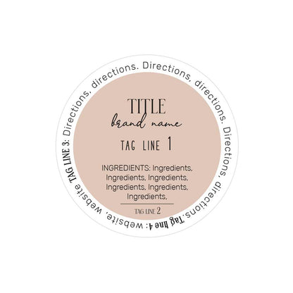 Custom product labeling sticker, waterproof, vinyl round label in elegant designs – XOXOKristen