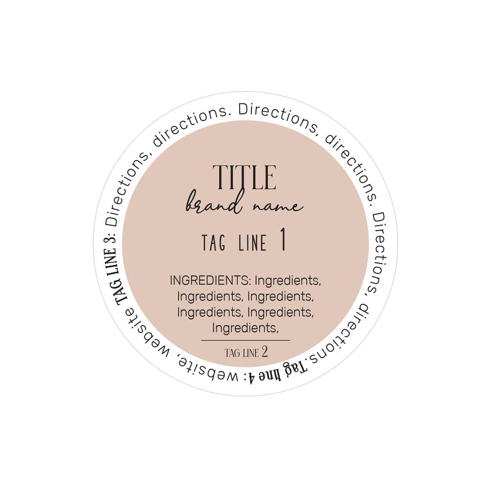 Custom product labeling sticker, waterproof, vinyl round label in elegant designs – XOXOKristen