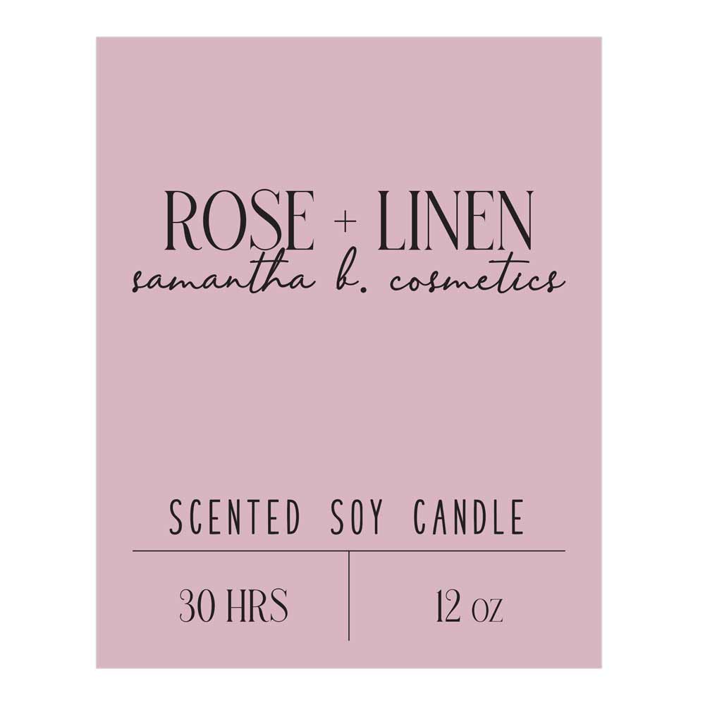 Custom product labeling sticker, waterproof, vinyl rectangular label in elegant designs - XOXOKristen