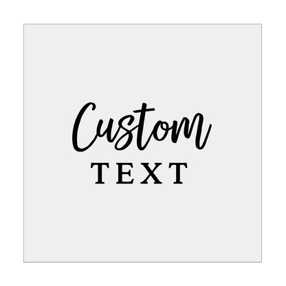 Personalized square clear label with custom text in gold foil printing - XOXOKristen