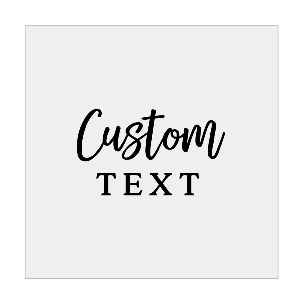 Personalized square clear label with custom text in gold foil printing - XOXOKristen