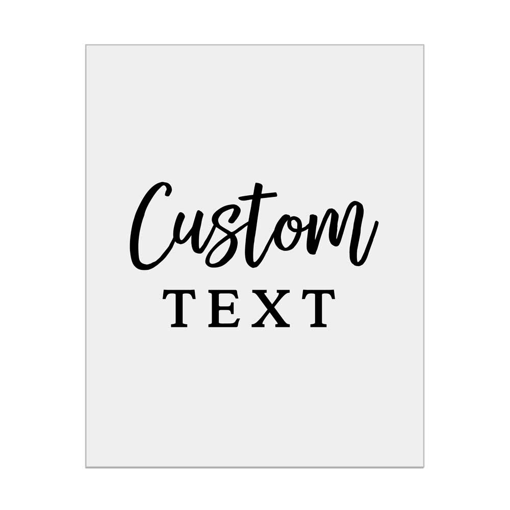 Custom text rectangular sticker with sharp edges and vertical  orientation - XOXOKristen