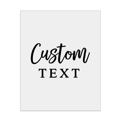 Custom text rectangular sticker with sharp edges and vertical  orientation - XOXOKristen