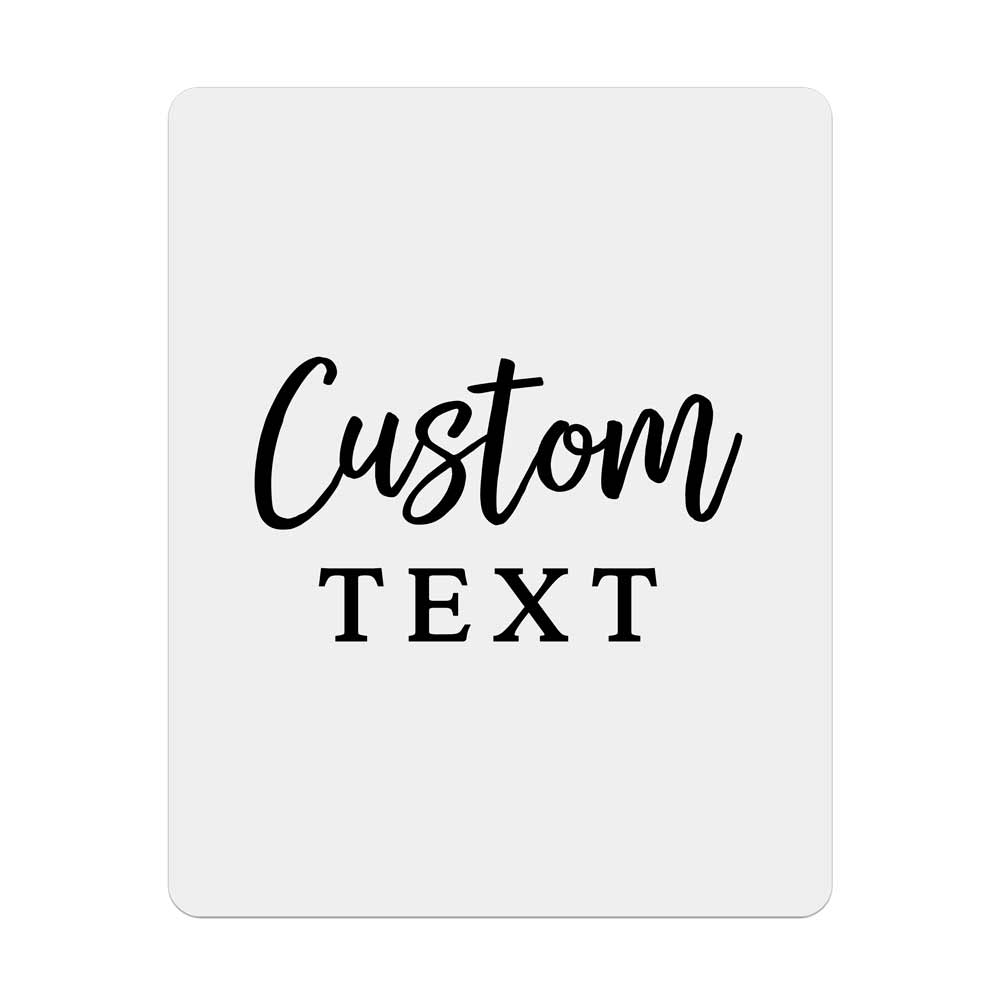 Custom text rectangular sticker with round edges and vertical orientation - XOXOKristen