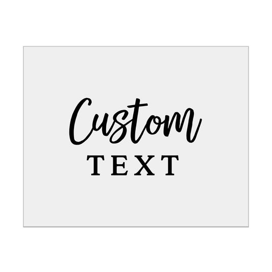 Custom text rectangular sticker with sharp edges and horizontal orientation - XOXOKristen